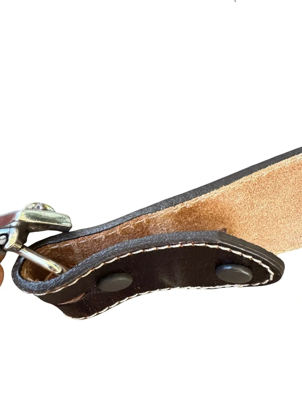 JUSTIN MEN'S FLORAL TOOLED LEATHER BELT brown 44